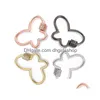 Clasps Hooks Riversr Cz Micro Pave Screw White Pink Yellow Gun Black Butterfly Shape Copper Zircon Pendant Connectors Diy Jewelry Find Dh1Wu