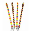 Ciondoli per cellulare Ciondoli all'ingrosso 20 Pz Arcobaleno Modello di colore Cartoon Mobile Cordino Portachiavi Carta d'identità Hang Rope Sling Neck Badge Pen Dh1Fj