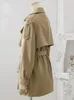 여성 트렌치 코트 여성 선풍기 가을 한국 패션 자켓 의류 솔리드 캐주얼 한 길이