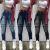 Women's Jeans Ripped Jeans For Women Denim Pencil Pants High Waist Skinny Jeans Torn Jeggings Large Size Mom jeans x0914