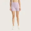 Actieve shorts Dames Align Ontworpen voor yoga Hoge taille korte broek Ademende hardloopfietsbroek Fitness Effen kleur Zomerkleding