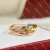 Classico anello tre in uno da donna di design Anello da donna di alta qualità in argento sterling 925 Anelli di fidanzamento Gioielli da donna di lusso Regalo di Natale