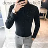 Abiti da uomo Blazer Qualità Sexy Patchwork di pizzo Tuxedo Autunno Nuovo 2018 Slim Fit Uomo Camicia a maniche lunghe Casual Night Club Party Dress Camicie Uomo 3XL-M L230914