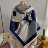 Luxury Cashmere Scarf Fashion Winter Warm Unisex Designer för Women Designer Brand Classic Horse Shawls and Scarves Mens Womens 130x130cm