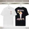 メンズデザイナーTシャツラックスチシャツメンズカサブランカラグジュアリーシャツトップイギリスのティーカサブランシャツカサブランカ服ファッションサマークルーネック短袖02