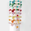 Charm Bracelets Korean Multicolour Butterfly Pendant Crystal Gold Color Spacer Beads Women Men Friendship Party Jewelry