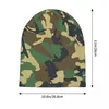 Berets Camouflage Grün Stilvolle Stretch-Strick-Slouchy-Beanie-Mütze Multifunktions-Totenkopfmütze für Männer und Frauen