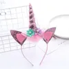 Girls' Unicorn Hair Hoops Children's Festival Party Supplies Headbands Cartoon Cute Headwear GC2299