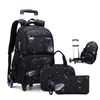 School Bags Kids Bag With Wheels Rolling Backpack For Boy Wheeled 6 Trolley Bookbag Carry On Luggage Lunch