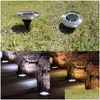 Underground Lamps Solar Powered Ground Lights 4Led Path Lamp Garden Pathway Outdoor In-Ground For Yard Driveway Lawn Road Drop Deliver Dhg0R