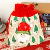 Bolsa de dulces de Navidad, bolsa de embalaje de regalo para dulces de fiesta, bolsa de regalo de Papá Noel de Navidad P86