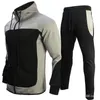 Men's Tracksuits 2023 Spring and autumn men's high quality combination of hat zipper coat leisure sports pants suit men jogging 230914