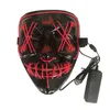 Halloween Mask med LED -lampor Gadgets fluorescerande ljus Fancy Masks 10 färger Cosplay Custom Party Dress Glow In Dark 9000