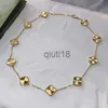 Pendant Necklaces Fashion Necklace Elegant Ten Clover Classic Bracelet Necklace Women's Jewelry Pendant High Quality 7 Colors x0913