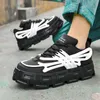 حذاء اللباس الشرير غير الرسمي للرجال على طراز الشارع أحذية رياضية للمشي السميكة السفلية الرياضة الجري الذكور الفلكان 230912