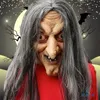 Nuovo Arival Vendita calda Happy Halloween Creepy Demons FaceMask Streghe con capelli lunghi Evil Cosplay Puntelli Latex Party Toy