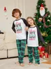 Xmas letter Pajamas Christmas Matching Pajamas Set Home Clothing Mother Daughter Father Son Rompers Sleepwear dog Outfit