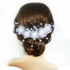 ヘアクリップウェディングブライダルローズピンバレットレッドヘアピンフラワージュエリーDIYアクセサリーブレイダースタイリングツール