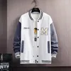 جاكيتات الرجال كبيرة m letter m print hip hop patchwork baseball mens men men spring streetwear coats 2023