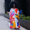 Abiti taglie forti Abito lungo con stampa casual africana Abiti da sera per feste di matrimonio da donna Abiti tradizionali Dashiki Abito in caftano