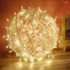 Snaren Bruiloft Vakantie Verlichting 20cm 30cm LED Fairy Rotan Bal Lichtslingers Kerstboom Buiten Waterdicht Straatlantaarn Huisdecoratie