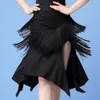 Stage Wear Sexy Women Latin Skirt Tango Rumba Dancewear Ballroom Fringe Tassels With Shorts Inside Dance Practice Outfit