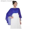 Women's Cape Bride shawl extended chiffon pullover cape women's wedding dress party accessories multi color L230914