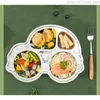 Aixiangru – assiettes de dîner pour enfants, dessin animé mignon en acier inoxydable 304, coin fileté en forme d'animal, assiette chinoise