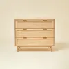 Modern cheap rattan living room cabinet furniture 3 Tier wood Chest of Drawers, rattan dresser