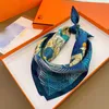 Cravat Designer Mulberry Silk Scarves, Animal Carnival 50 Small Square Scarf, 여성 스카프, 유행 및 다목적 KQQ6