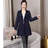 Women's Trench Coats Ladies Casual Wind Spring Autumn Girls Solid Color Long Sleeve Lapel Double-breasted Outwear With Belt X141