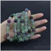 Other Jewelry Sets Yoga Natural Stones Strand Bracelet Morganite Amethyst Amazonite Gemstone Beads Healing Crystal Stretch Bracelets F Dhpc1