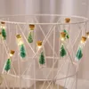 Cordes LED arbre de Noël verre clair 10 guirlandes lumineuses souhaitant bouteille lampes de lumière féerique pour la fête en plein air intérieure