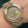 Orologio meccanico di lusso con diamanti Mosonite pieno Movimento al quarzo impermeabile Orologio da polso da donna luminoso di alta qualità 40mm Impermeabile Acciaio inossidabile 904L Tavolo 78UR