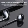 Cell Phone Earphones 3.5mm Wired Earphones Bass Stereo Earbuds Gym Sports Headphones with Mic Stereo Headset for iPhone Samsung Huawei PC L230914