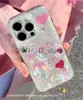 Cell Phone Cases New Girls' Heart Pink 3D Suitable for Phone Case IMD Shell Double Layer J230914