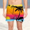 Herren-Shorts, 2023, Sommer, Vintage-Muster, Strand, 3D, bequem, Unterwasserwelt, Resort, tropischer Dschungel-Stil