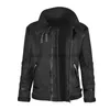 Herren Pelz Kunstpelz Winter Herren Schaffelljacke Herren Pelzmantel Jacke Slim Kunstleder Motorrad PU Pelzjacke Langarm Oberbekleidung Mäntel 201128L230914