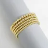 Brins brin Badu perles d'or Bracelet pour femmes 14K plaqué boule perlée extensible élastique mode bijoux cadeaux