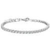 Urocze bransoletki 925 Sterling Silver Bling Moissanite Tennis Bracelets Bracelets dla dziewcząt Kobiety na imprezę ślubny prezent