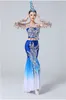 Stage Wear Minority Dai Peacock Dance Costumes For Women Dresses Sequin Tassel Fringe Exposed Navel Chinese Folk Costume