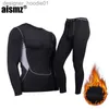 Mens Thermal Underwear Aismz termiska underkläder för män manliga termokläder långa johns sätter termiska tights vinterlånga kompression underkläder snabb torr LJ201008 L230