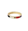 Foundrae wewnętrzny kompas Corne Chample Band Emalia 18-Karat Pierścień dla kobiety projektantki biżuterii Dostosowany wisiorek Gold Gold 18-KLED ZŁOTA