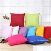 Cushion/Decorative Pillow Solid Color Throw Pillowcase Pl Plush Sofa Backrest Pillowslip 45X45Cm Soft Healthy Cushion Er With Zipper C Dhb3L