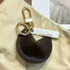 Key Rings Classic Designer Letter Wallet Keychain Keyring Fashion Purse Pendant Car Chain Charm Brown Flower Mini Bag Trinka Gift Accessories Box X0914