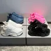 Ultimo designer Triple S Sneaker in pelle brillante tinta unita Paris 17FW scarpe da ginnastica per uomo donna sneakers retrò casual papà scarpe NO479