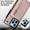 Cross-body Strap Leather Dxmipper Purse Wallet Case For iPhone 15 Pro Max 14 13 12 11 XR XS X 8 7 Folio Card Holder Kickstand Cover