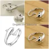 Band Rings Sier Dolphin Animal Open Adjustable Ring Finger Nail For Women Children Fashion Jewelry Will And Sandy Drop Delivery Dh1Pa