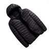 Men's Jackets Autumn Winter Light Down Jacket Men's Hooded Short Large Ultra-thin Lightweight Youth Slim For Men