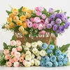 Decorative Flowers 1pc Artificial Peony Flower Bouquet For Living Room Home Table Decoration Wedding Fake Floral Arrangement Accessories Po